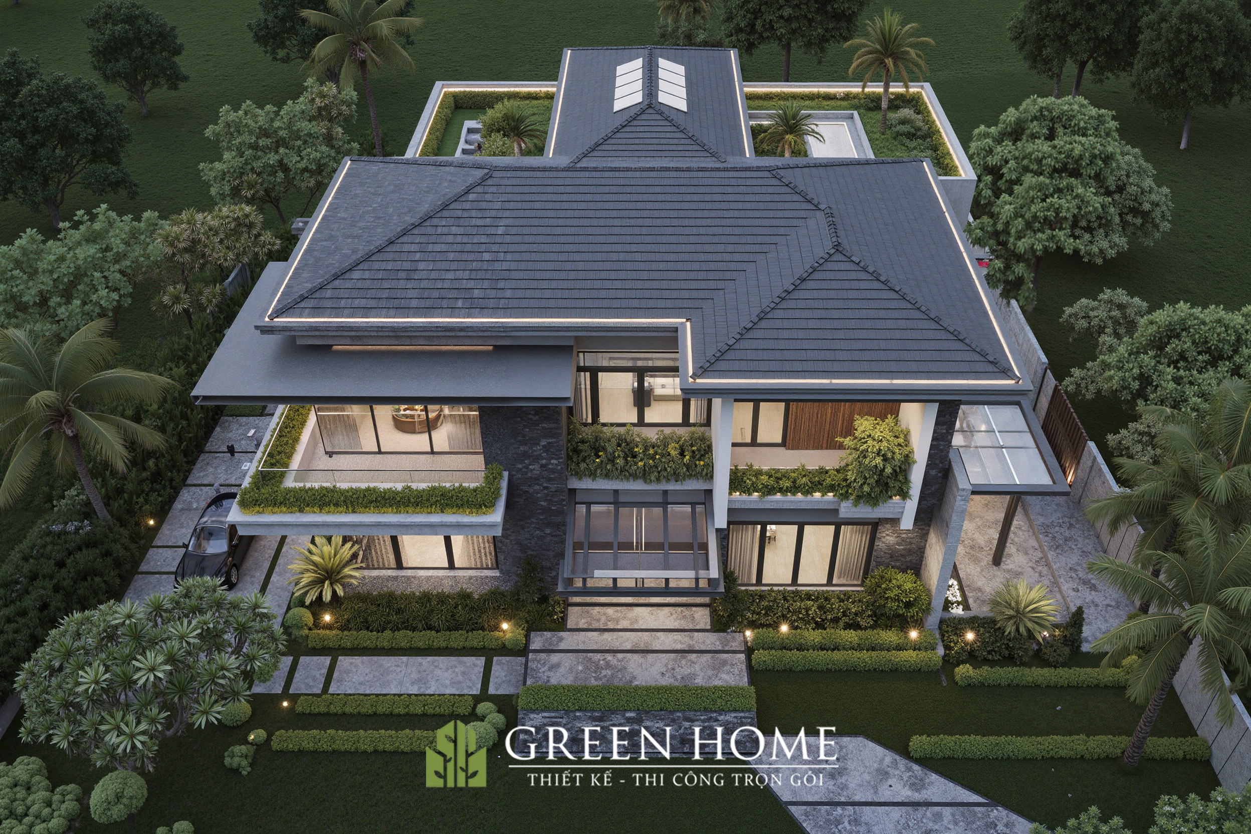 Phối cảnh căn biệt thự The Axis Villa